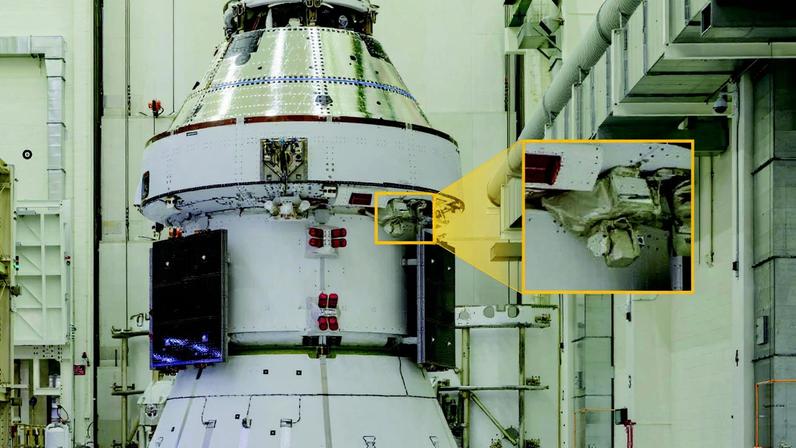 MAScOT was installed on the exterior of the Artemis II Orion spacecraft at Kennedy Space Center in 2025.