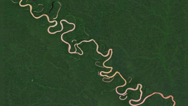 Remote river in the Peruvian Amazon. © Zoom.Earth