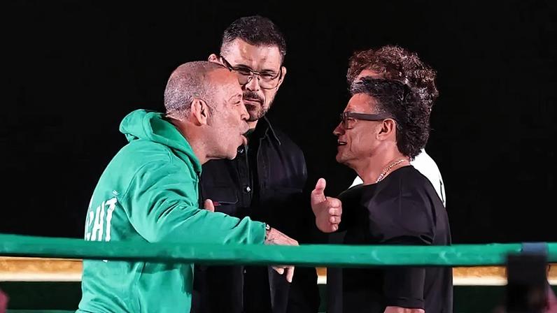 Wanderlei Silva e Popó antes da luta em 2025 (Foto: William Lucas/Inovafoto)