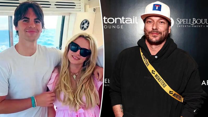 Britney Spears’ eldest son, Sean Preston, changed his Instagram handle to include her last name. The two are seen here spending time together on a yacht last weekend.