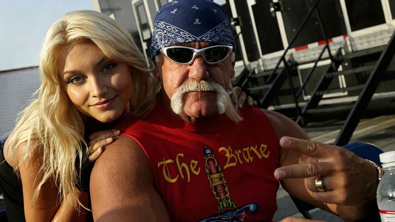 Brooke Hogan (seen here with her late dad Hulk Hogan in 2006) revealed what she’s been up to in an exclusive interview with Page Six.