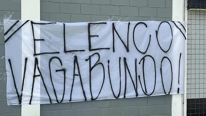 Protesto do Gaviões da Fiel pela atual fase do Corinthians