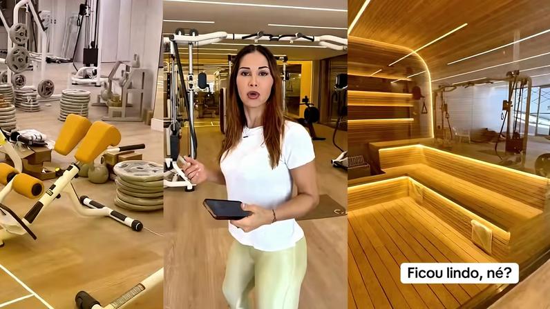 Academia de mansão de R$ 40 milhões de Maira Cardi fica pronta