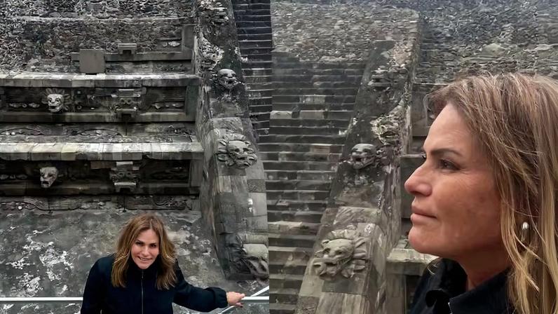 Renata Ceribelli se encanta com Teotihuacán e registra escadarias históricas