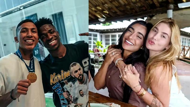 Felipe Silveira e Vini Jr/ Duda Freire e Virginia Fonseca — Foto: Reprodução / Instagram