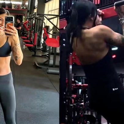 Ana Castela exibe músculos das costas durante treino e celebra evolução
