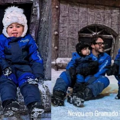 Eliezer e Viih Tube levam filhos para experiência em Gramado
