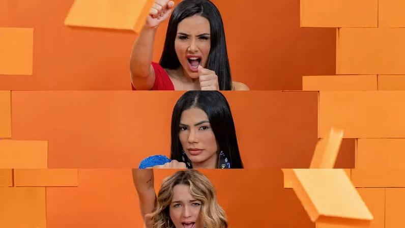 Jordana, Marciele e Samira estão no paredão do BBB 26 — Foto: Globo/ Manoella Mello