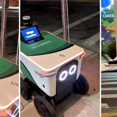 Delivery bot substitui trabalhador e solicita ajuda a homem; resposta gera reação