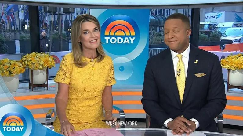 Savannah Guthrie took her spot at the "Today" show desk on Monday.