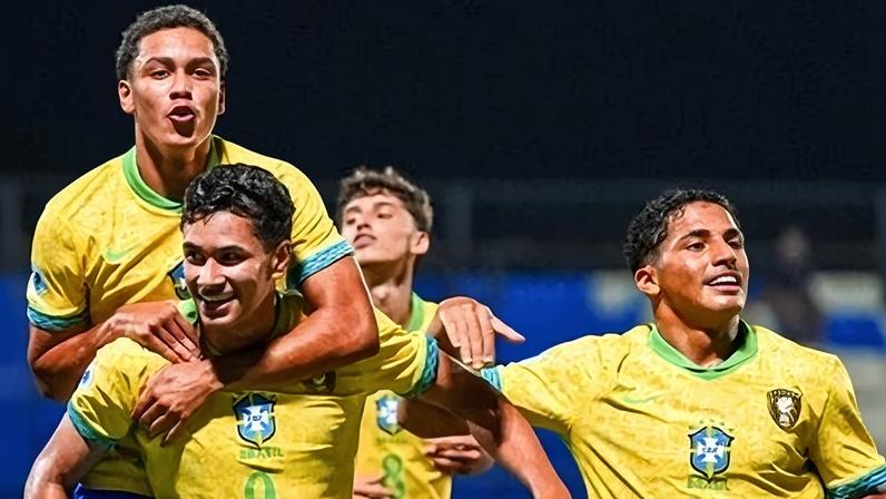 Brasil goleia o Peru pelo Sul-Americano Sub-17 — Foto: Twitter/Conmebol