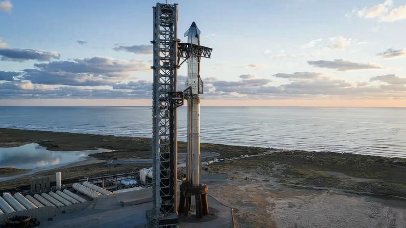 Nave Starship em foto divulgada pela SpaceX em 13 de outubro de 2025 — Foto: Divulgação/SpaceX