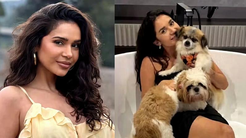 Ex-BBB Gizelly Bicalho é atacada no rosto pela cachorra de estimação: 'Fui dar beijinhos...' — Foto: Reprodução/Instagram