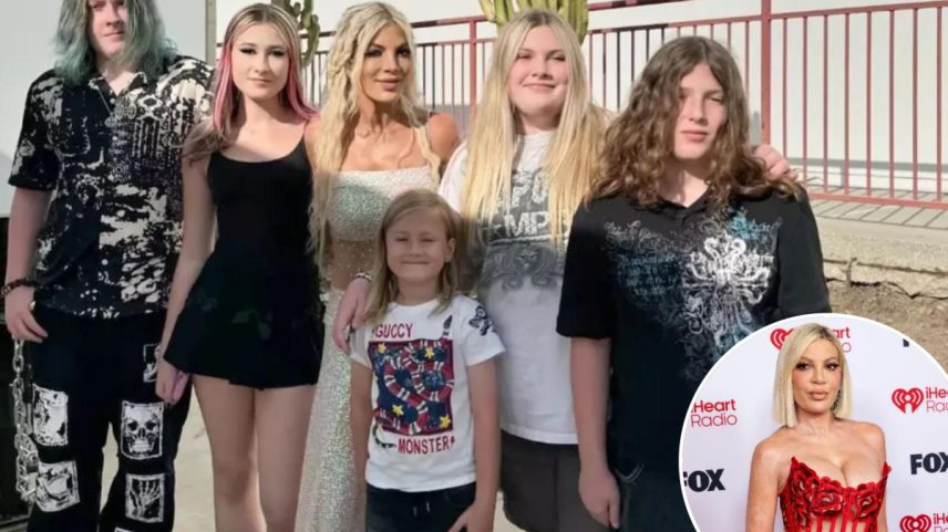 Tori Spelling e 4 filhos são levados para hospital após acidente na Califórnia