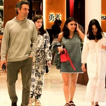 Tadeu Schmidt curte dia em família com a esposa e as filhas no Rio