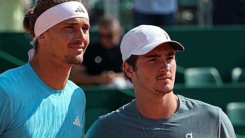 Alexander Zverev e João Fonseca (Foto: Rolex Monte-Carlo Masters)