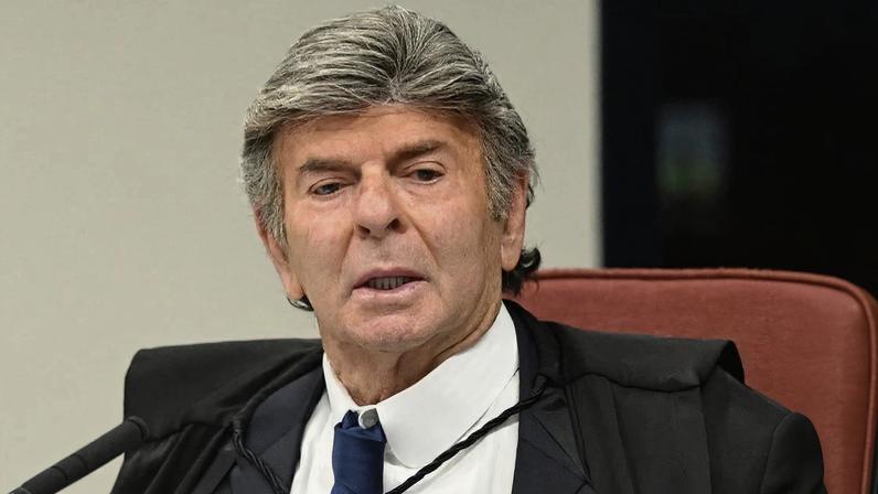O ministro Luiz Fux, da Primeira Turma do STF, durante o julgamento da trama golpista. Foto: Evaristo Sa / AFP