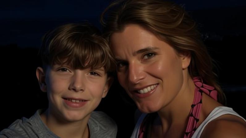 Ellen Roome with her son, Jools Sweeney, who died when he was 14.