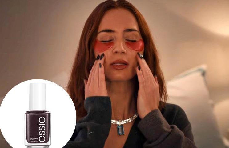 Emily Blunt's "DWP2" nail polishes set the whole mood.