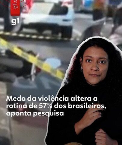 Medo da violência altera a rotina de 57% dos brasileiros, aponta pesquisa