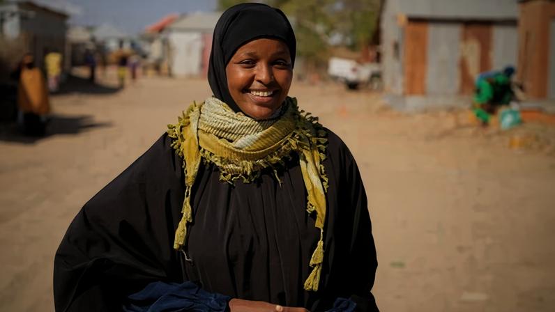 Sadia Moalim Ali, who says she was arrested, beaten and left for two days without food.