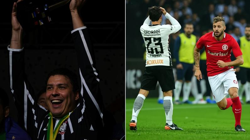 Título do Corinthians em 2009 e classificação do Inter em 2017 (Foto: Ayrton Vignola/Folhapress) e (Foto: Ricardo Duarte/SCI)