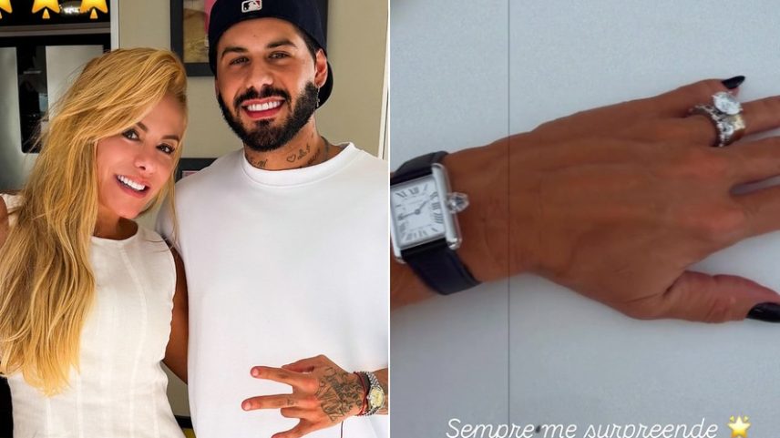 Zé Felipe presenteia a mãe com relógio de luxo e anel de diamante