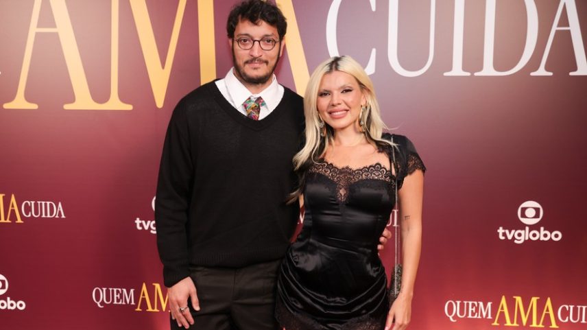 Allan Souza Lima e Duda Beat vão juntos à festa de Quem Ama Cuida