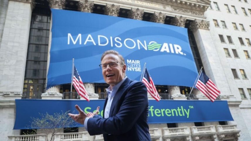 Larry Geis, fundador e diretor-executivo da Madison Industries Inc., durante o IPO da Madison Air Solutions