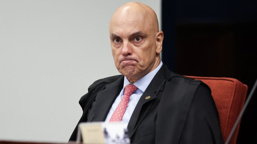 Alexandre de Moraes durante julgamento da Primeira Turma do STF sobre os acusados de mandar matar Marielle Franco — Foto: Mateus Bonomi/Reuters