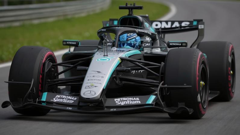 George Russell na classificação para o GP do Canadá de F1 2026 — Foto: Mathieu Belanger/Reuters