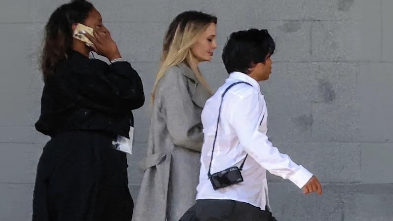 Angelina Jolie with Zahara, Pax, and Knox Thien at Zahara's Spelman College graduation.