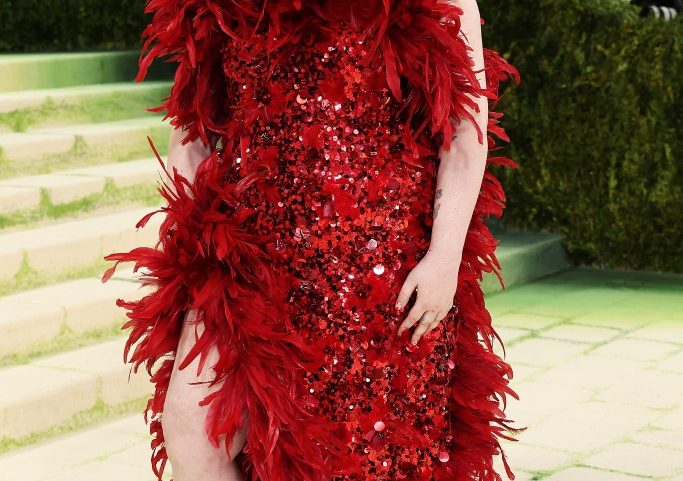 Lena Dunham’s custom Valentino gown for the 2026 Met Gala was based on a “particular blood spatter” in a 17th-century beheading painting.