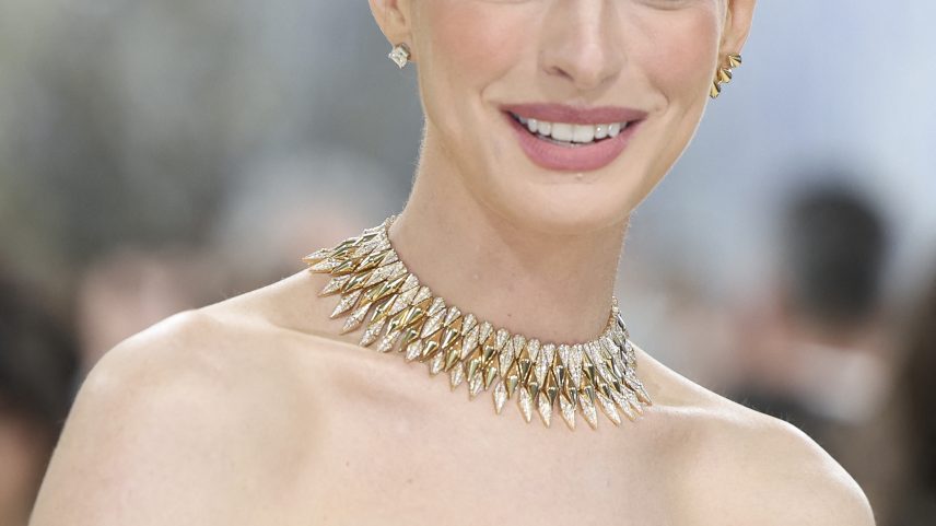 Anne Hathaway arrives for the 2026 Met Gala celebrating "Costume Art" at the Metropolitan Museum of Art, in New York, on May 4, 2026.