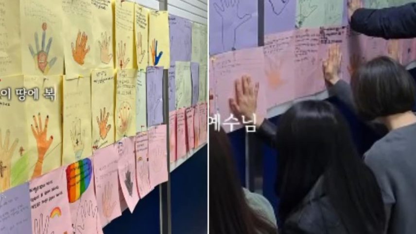 Escola cria mural de oração; alunos intercedem por colegas