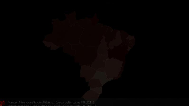 Infográfico - Taxa de homicídios no Brasil em 2024. — Foto: Arte/g1