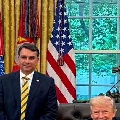 Flávio Bolsonaro enfatiza soberania e valores de Trump de forma sucinta