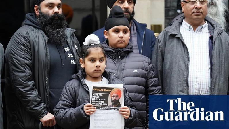 Members of the Free Jaggi Now campaign, en route to handing in a petition to 10 Downing Street in 2022. Dumbarton resident Jagtar Singh Johal was in Punjab for his wedding in 2017 when his family say he was bundled into an unmarked car.