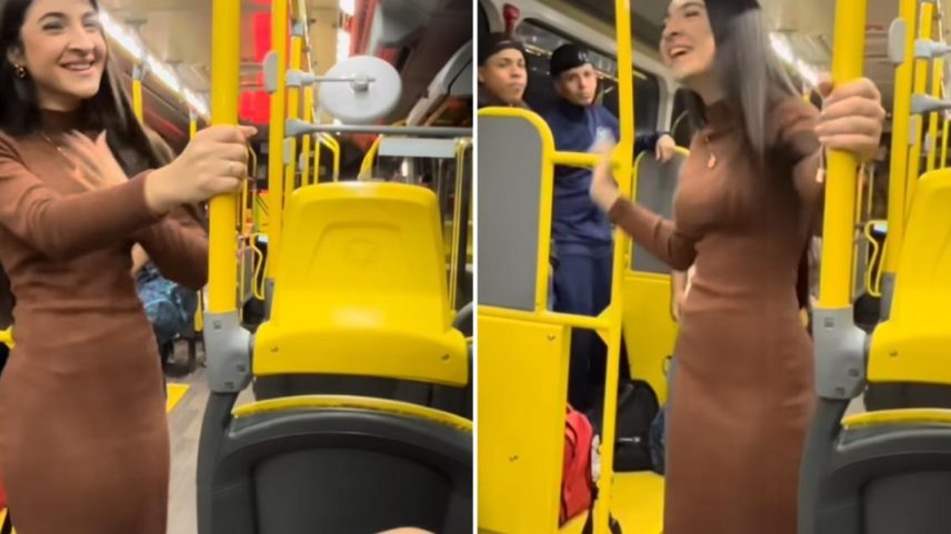 Jovem ora e evangeliza passageiros em ônibus no Paraná