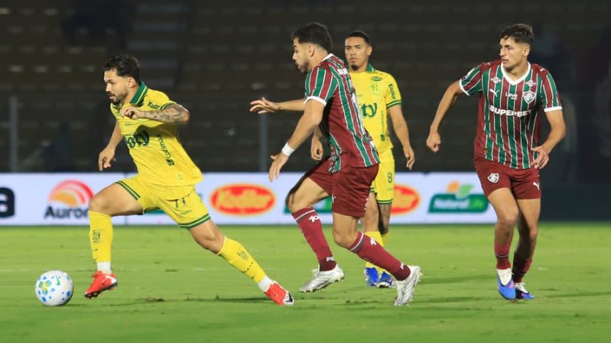 Denilson abriu o placar para Mirassol e Fluminense pelo o Campeonato Brasileiro. (Foto: Alex Pelicer/Agência F8/Folhapress)