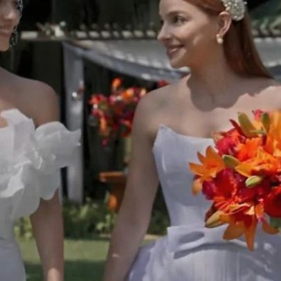 Casamento de Alanis Guillen e Gabriela Medvedovski divide fãs de Três Graças