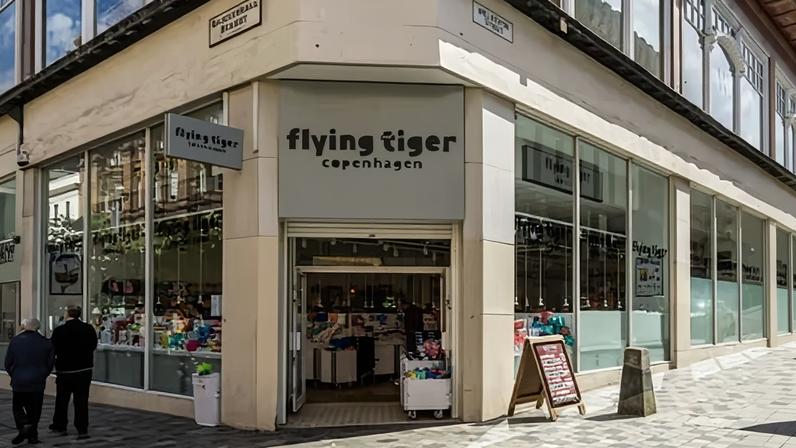 The Flying Tiger Shop in Glasgow, one of about 80 outlets the company has in the UK.