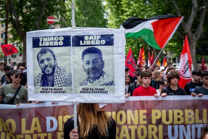 Ativista espanhol Saif Abukeshek volta a Barcelona após libertação por Israel