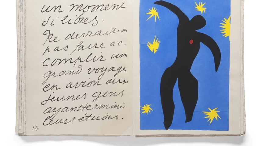 Henri Matisse's Icarus (from his book Jazz) (1947). Matisse is one of many artists influenced by Ovid’s Metamorphoses and is included in the book Metamorphoses: Ovid and the Arts Museum Voorlinden Wassenaar