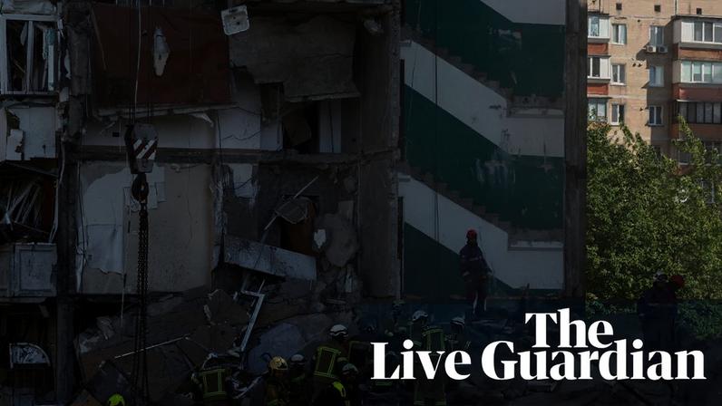 Aftermath of Russian missile and drone strikes, in Kyiv