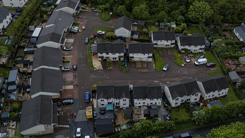 Benbuck View in Coalsnaughton on Monday evening after reports of ground movement.