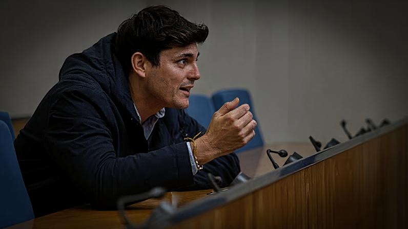 Vito Quiles, durante una rueda de prensa en el Congreso.