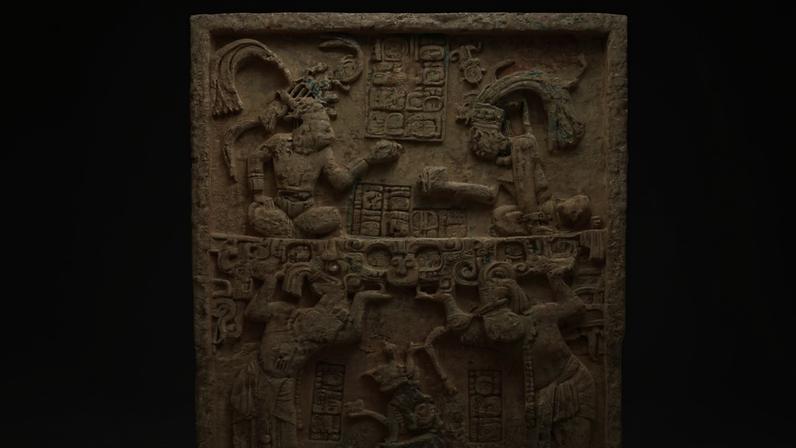 The stone lintel by Mayuy that was recently repatriated to Mexico