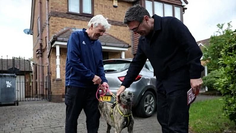 Andy Burnham out canvassing ahead of the byelection