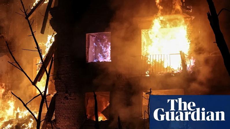 Russian drone and missile strike in KyivFire engulfs an apartment building destroyed by a Russian missile and drone strike, amid Russia's attack on Ukraine, in Kyiv, Ukraine May 24, 2026. REUTERS/Stringer